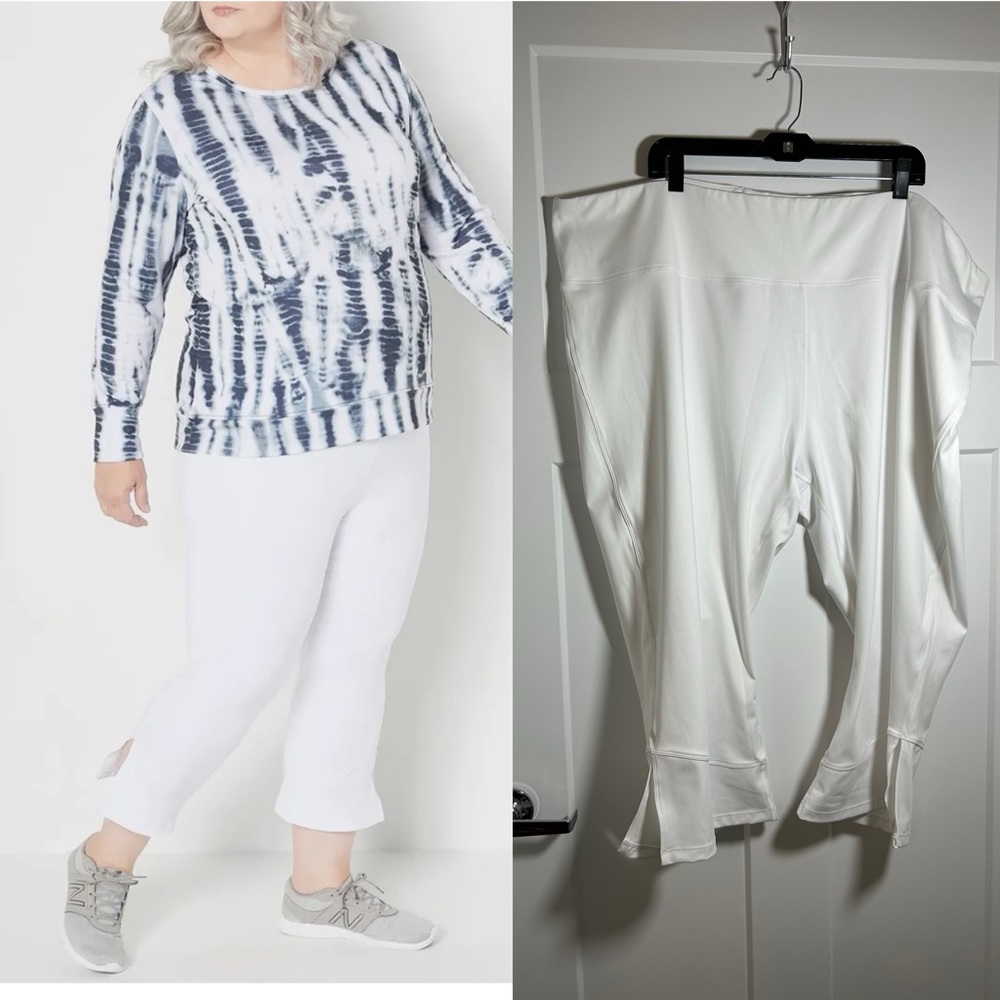 5X plus size white leggings